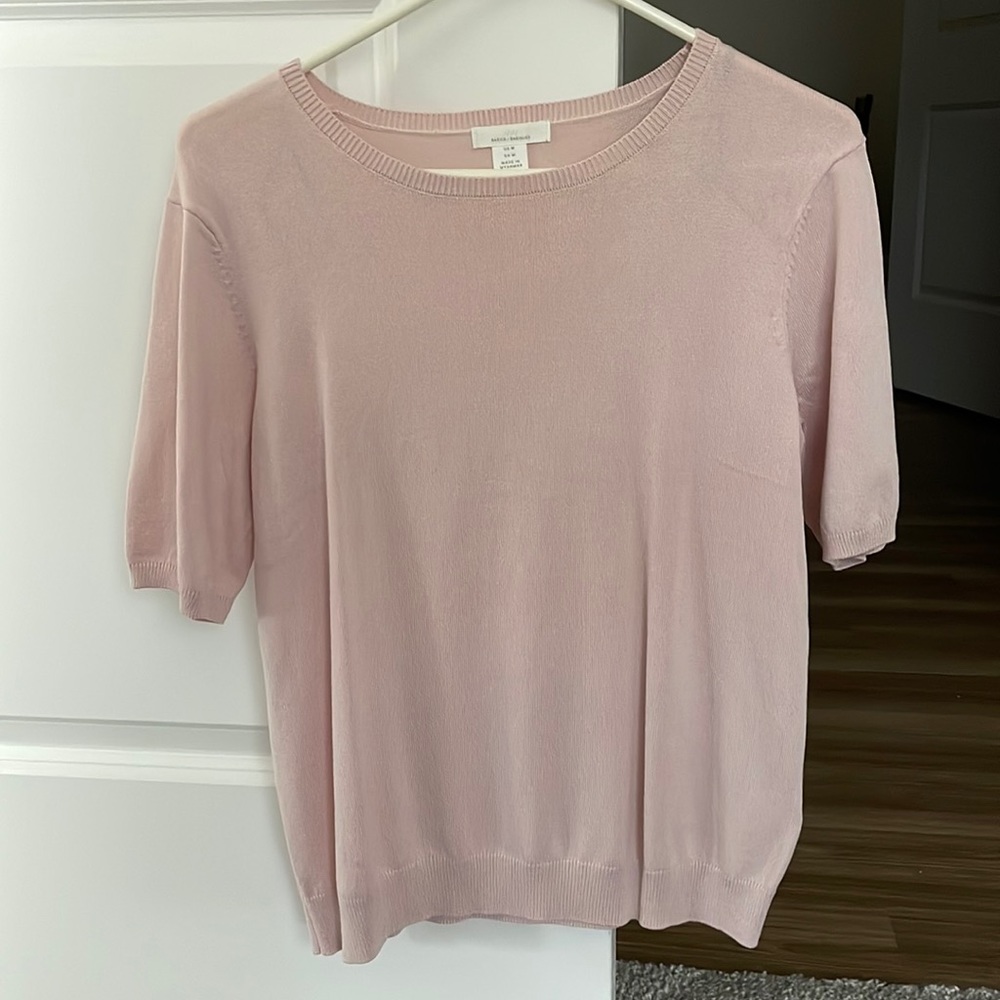 Pink top  - light weight - short to medium sleeve shell.